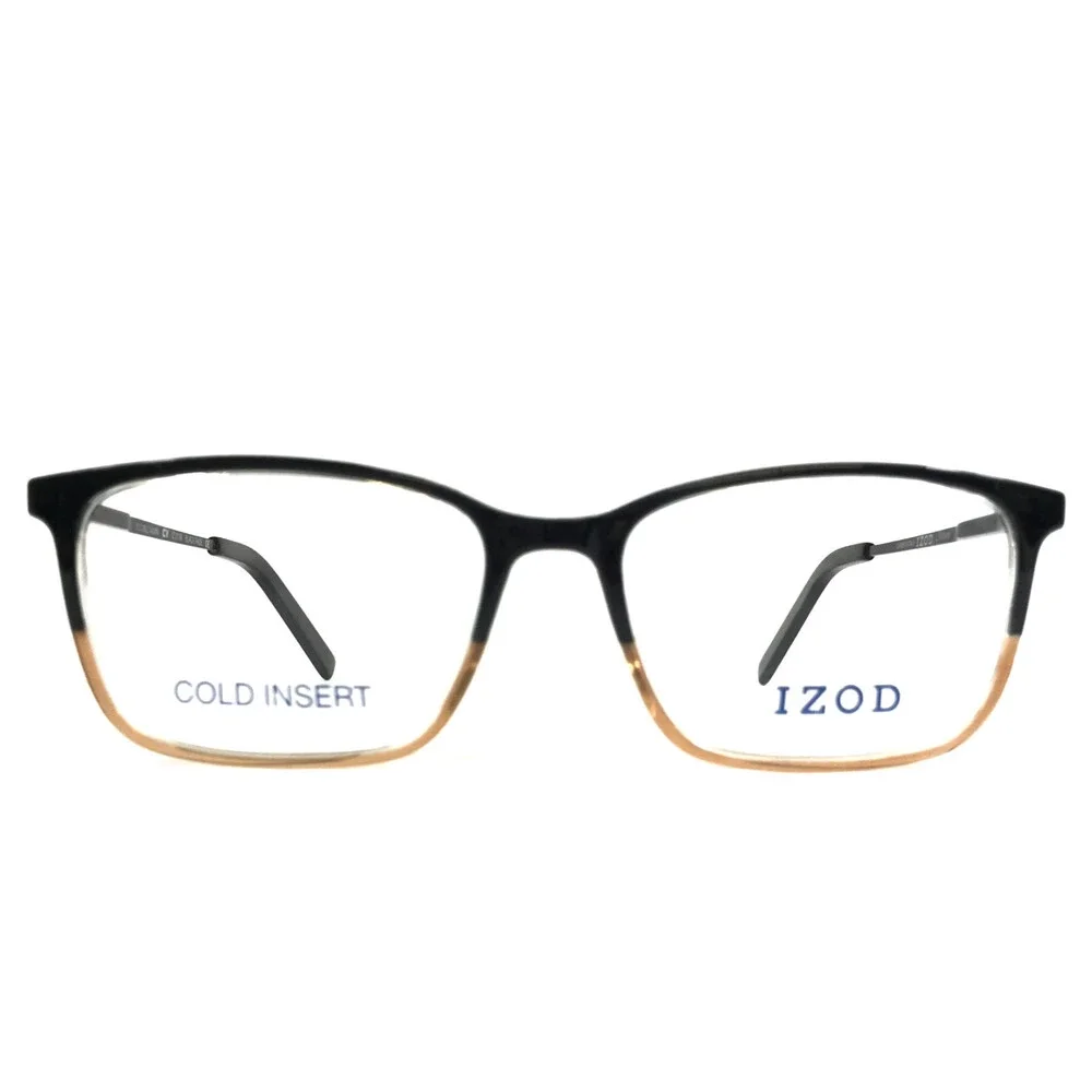 IZOD Eyeglasses Frames IZ2118 BLACK FADE Clear Rectangle Full Rim 53-16-145